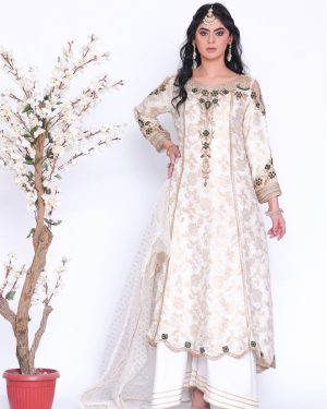 NAYYAB — an exquisite fusion of traditional craftsmanship, jewel-toned embellishment, and timeless regal elegance.